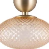 Jackson Plafond 28cm E27 Amber/Borstad Mässing