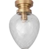Juni Plafond 20cm Borstad Mässing/Klar IP44