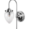 Juni Vägglampa Antikstål/Klar IP44