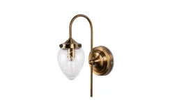 Juni Vägglampa Mässing/Klar IP44