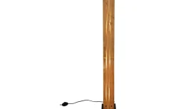 Karuni Golvlampa 3xE27 matt svart/trä