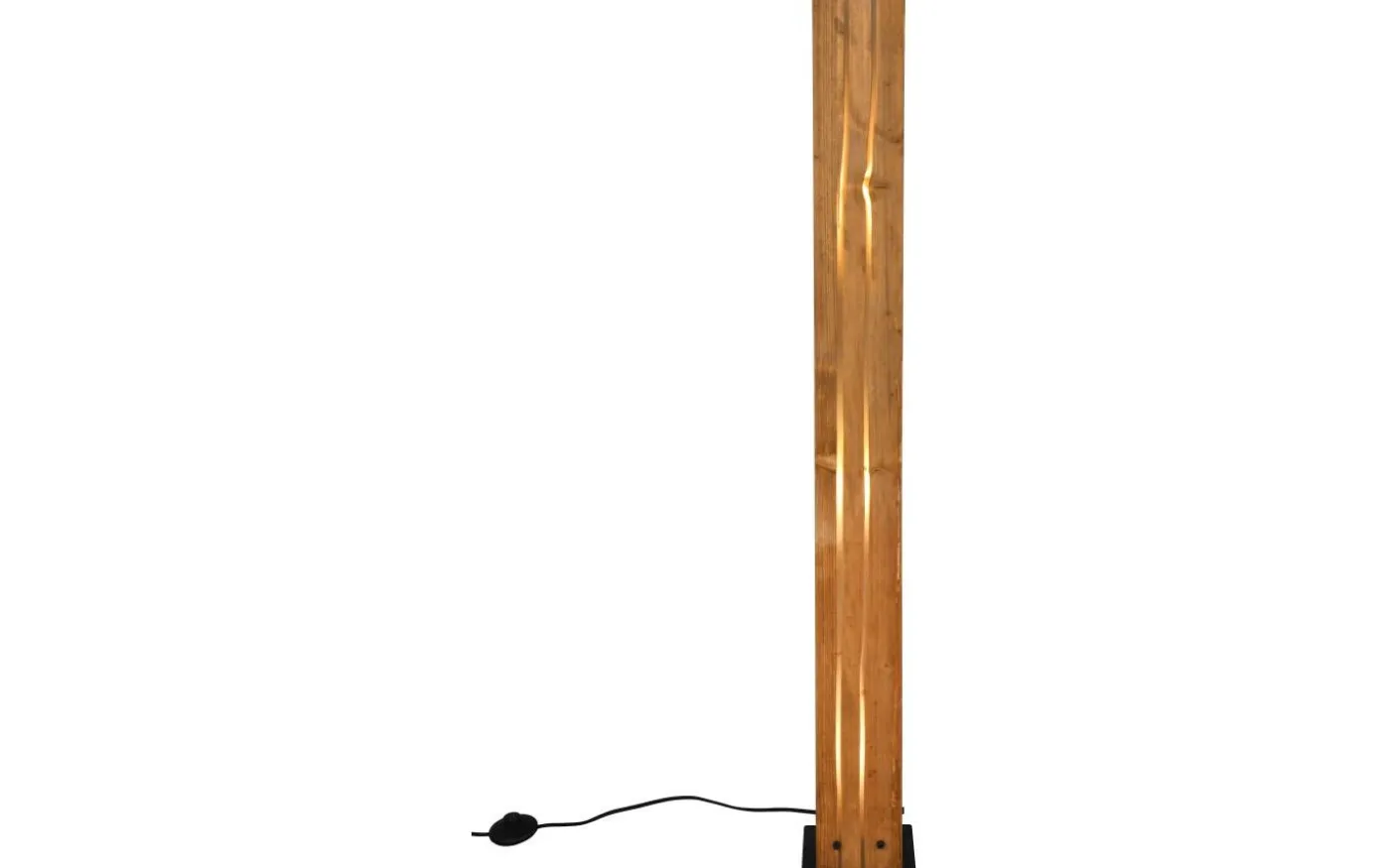 Karuni Golvlampa 3xE27 matt svart/trä