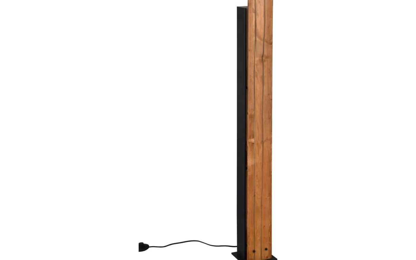 Karuni Golvlampa 3xE27 matt svart/trä