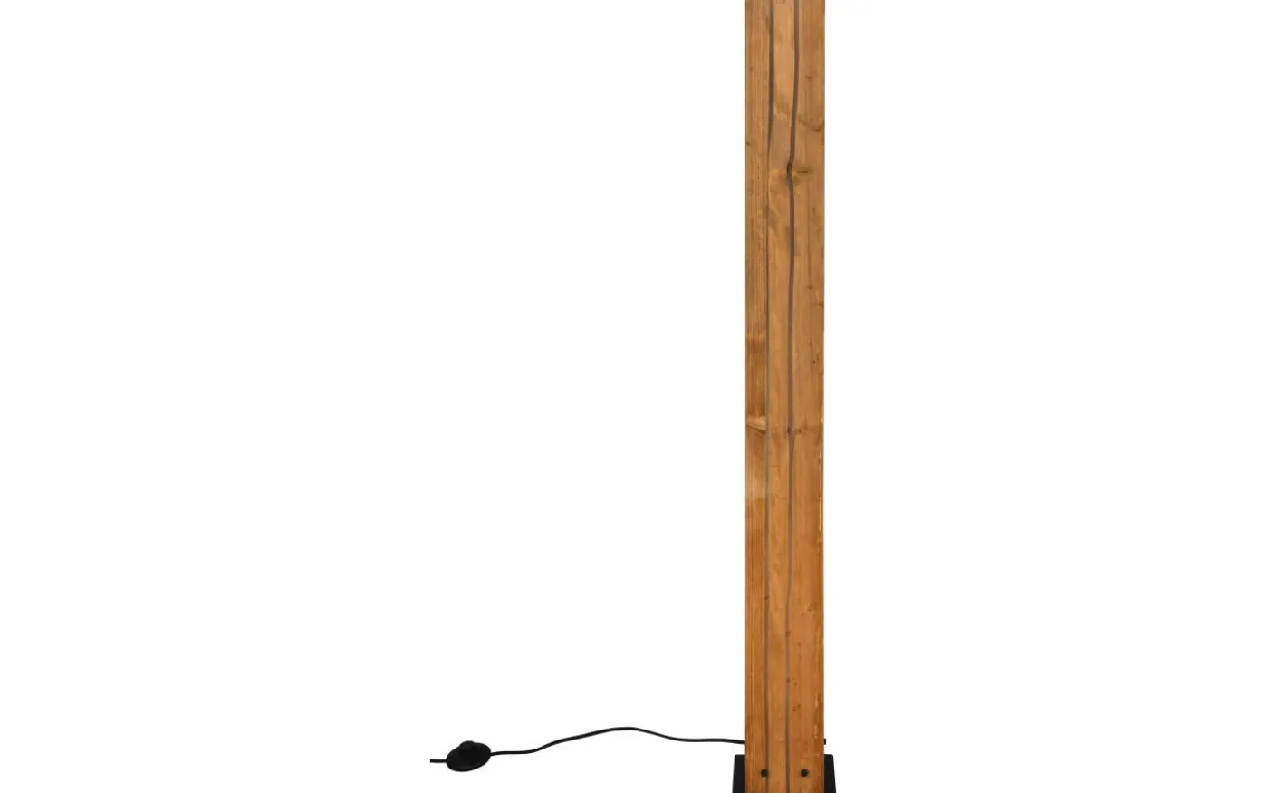 Karuni Golvlampa 3xE27 matt svart/trä