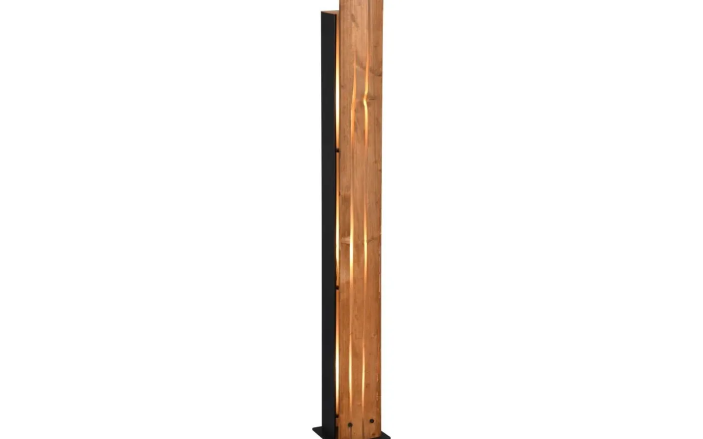 Karuni Golvlampa 3xE27 matt svart/trä