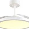 Kasfjord Takfläkt 107cm LED matt vit stjärnljus