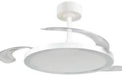 Kasfjord Takfläkt 107cm LED matt vit stjärnljus