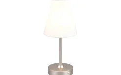 Kenny Bordslampa LED borstat stål/vit uppladdningsbar