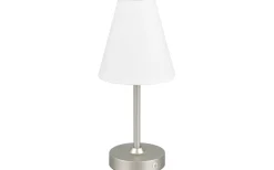 Kenny Bordslampa LED borstat stål/vit uppladdningsbar