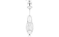 Kinross Fönsterlampa 19cm Brun