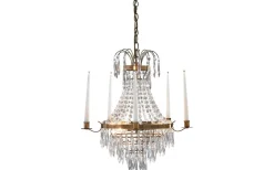 Krageholm Kristallkrona 3L 52cm Antikmässing