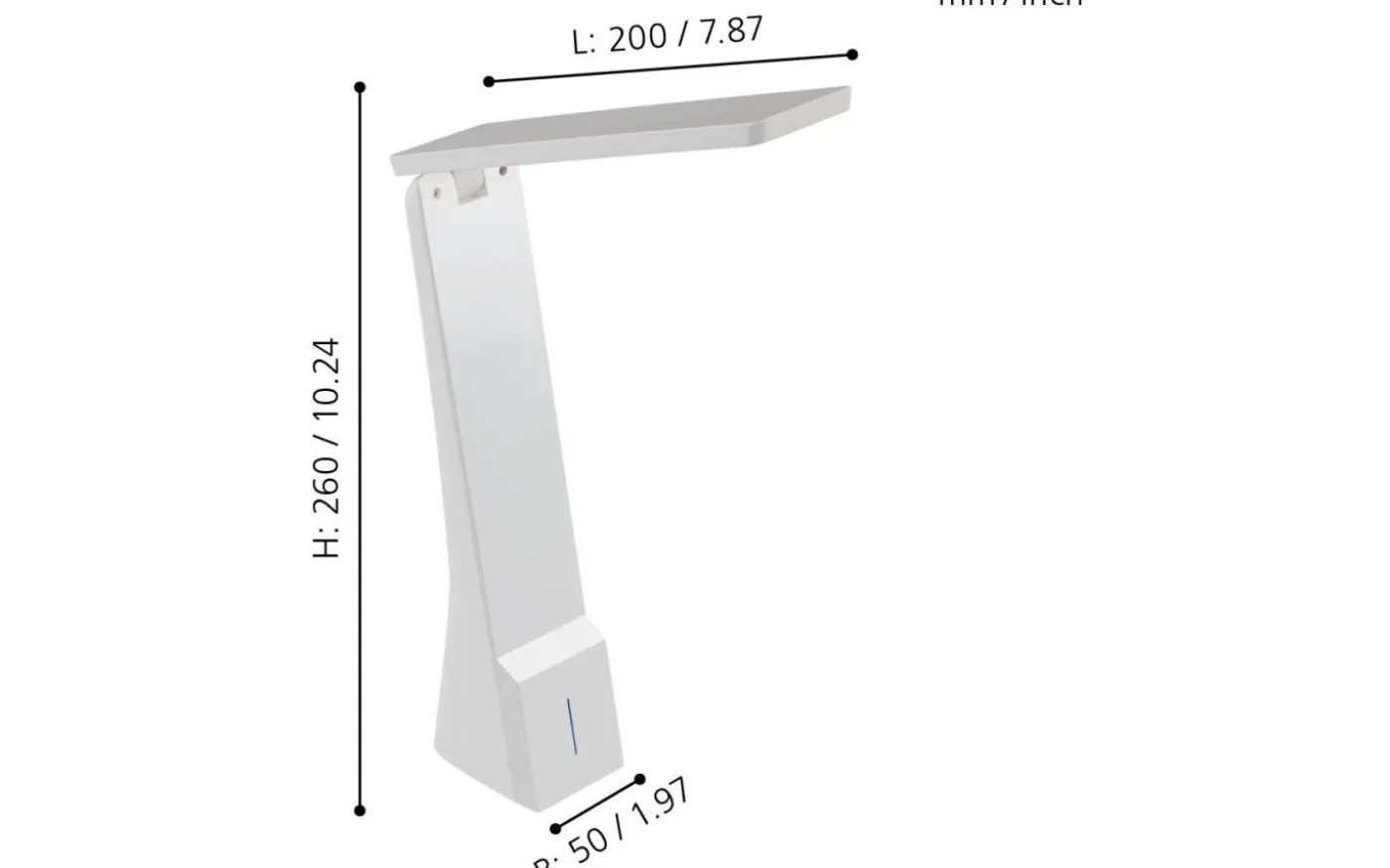 La Seca Skrivbordslampa 26cm Batteri+USB LED 3000/4000/5000K 1,8W Vit