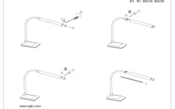Laroa Skrivbordslampa 33cm LED 4000K 3,5W Svart