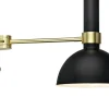 Larry Vägglampa Svart/Mässing