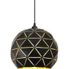 Lattice Taklampa 30cm Svart/Guld