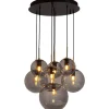 Laura Taklampa 53cm Svart/Rökgrå Glas