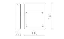 Lea Vägglampa Vit LED 6W 3000K