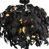 Leavy Plafond 70cm 3xE14 mattsvart