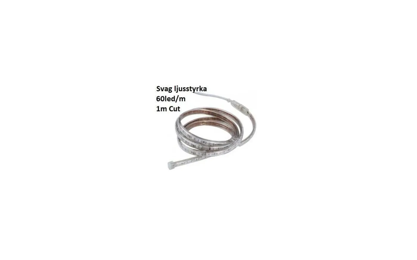 LEDstrip 230V 2,5W/m 2400K 60led/m 1m Cut Metervara IP44
