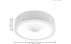 Leganes Plafond 45,5cm LED 3000K 25,5W Vit
