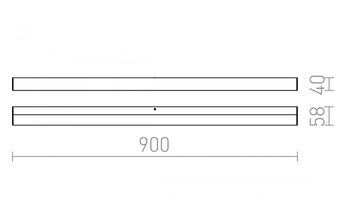 Levia Vägglampa Aluminium 90cm LED 18W IP44 3000K