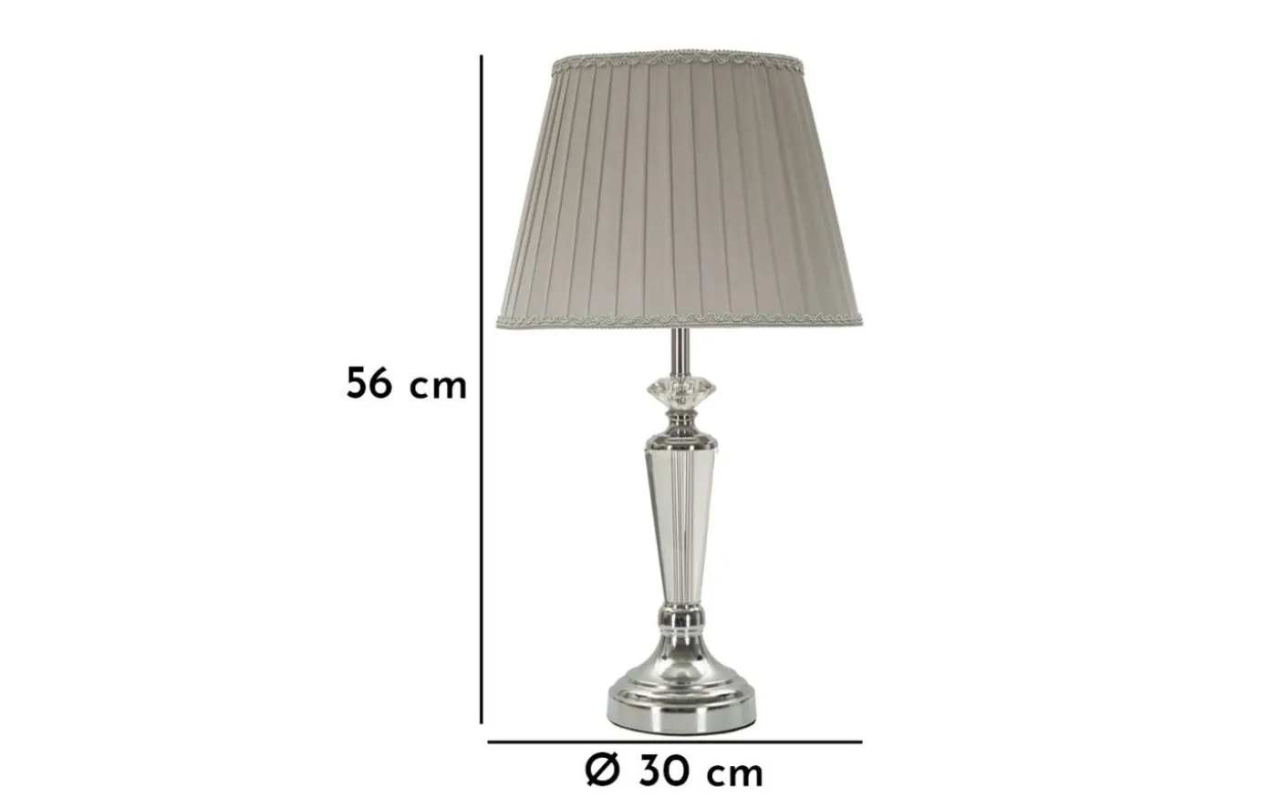 Lido Bordslampa 56cm Silver
