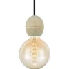 Light Pendel Med E27-Sockel Trä