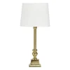 Linné Bordslampa 36cm Guld med lampskärm Sofia Offwhite