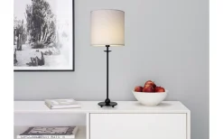 Linne Lampskärm Cylinder Ø25cm Vit