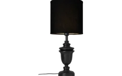Linne Lampskärm Cylinder Ø25cm Svart