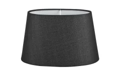 Linne Lampskärm Oval 28cm Svart
