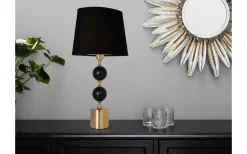 Linne Lampskärm Oval 32cm Svart