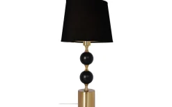 Linne Lampskärm Oval 32cm Svart