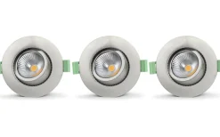 Lisa 230V Spotlight 3000K 5,5W 3-pack Borstad Stål IP65