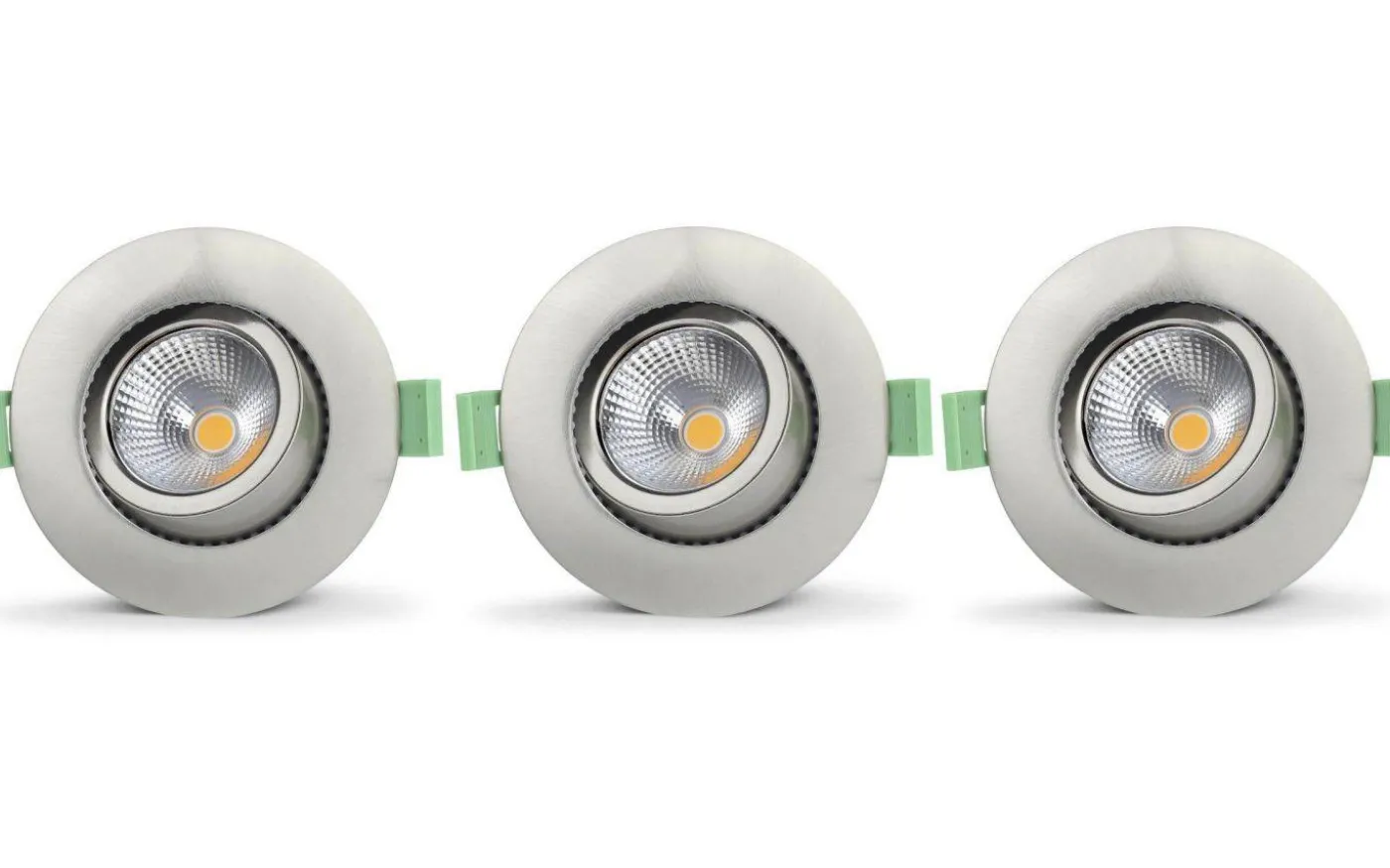 Lisa 230V Spotlight 3000K 5,5W 3-pack Borstad Stål IP65