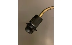 Ljusdal Golvfot 140cm 1L Svart/Matt Mässing Ex. Lampskärm