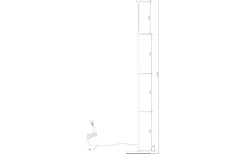 Ljusdal Golvlampa 140cm 1L Svart/Valnöt Ink. Lampskärm
