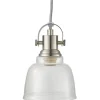 Loke Fönsterlampa 12cm Satin Nickel/Klar