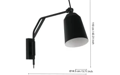 Loreto Vägglampa Svart
