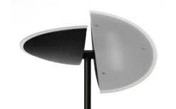 Lucius Golvlampa 1,8m LED 3000K 30W+6W Dimbar Svart/Krom