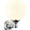 Lugano Vägglampa Krom IP44
