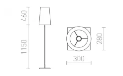 Lulu Golvlampa 160cm Svart/Krom E27