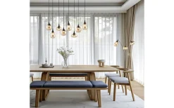 Lumina Golvlampa 3-delad E14 matt svart/bärnsten