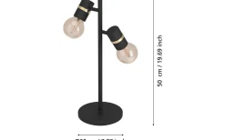 Lurone Bordslampa 50cm Svart