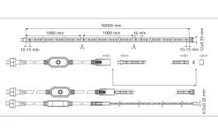 M1 LEDstrip 230V 4,5W/m 6500K 1m Cut Metervara IP44