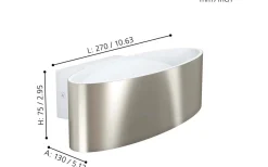 Maccacari Vägglampa LED 3000K 10W Nickel