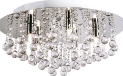 Madelene Kristallplafond 50cm Krom