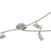 Magnum Takspotlight 105cm GU10 LED 3000K 6x2,8W Nickel