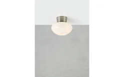 Malaga Plafond 20cm Vit/Satinnickel