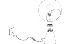 Mamblas Bordslampa 31cm Brun